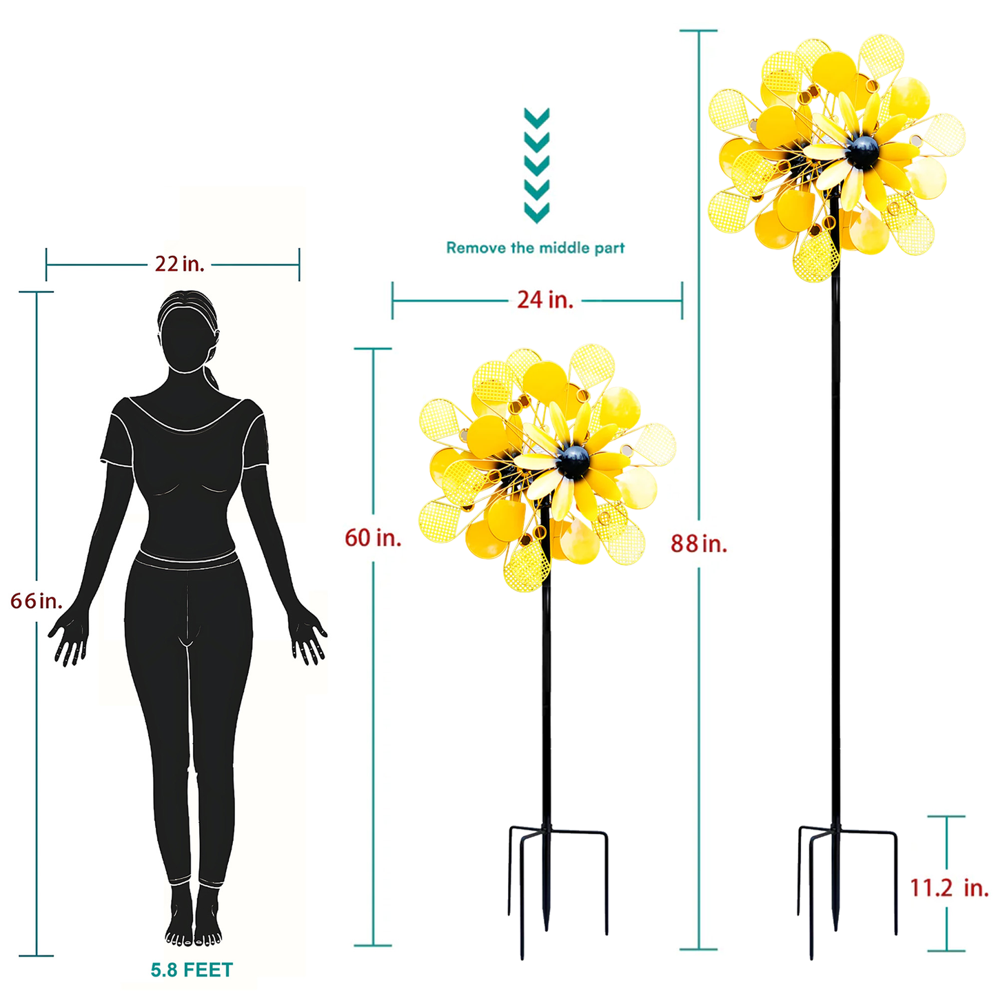 Radiant Daisy Solar Wind Spinner