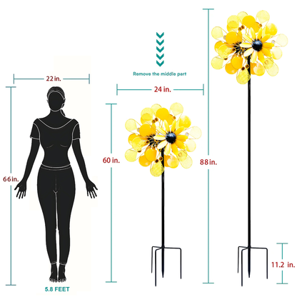Radiant Daisy Solar Wind Spinner